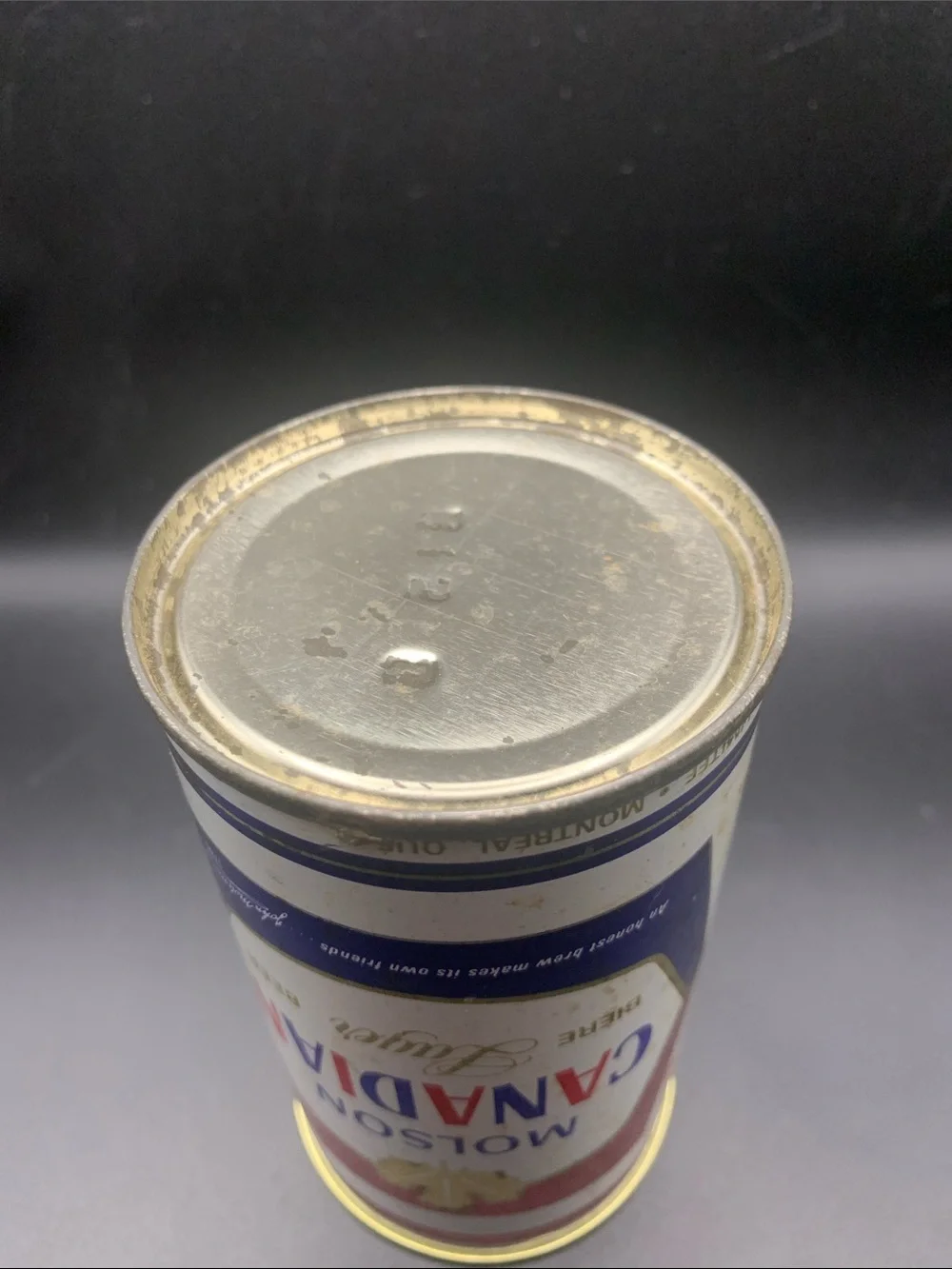 Vintage Beer Can Molson Canadian Lager Biere Beer Empty Steel Can